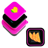 Rainbow Hearts Nested Snack Containers