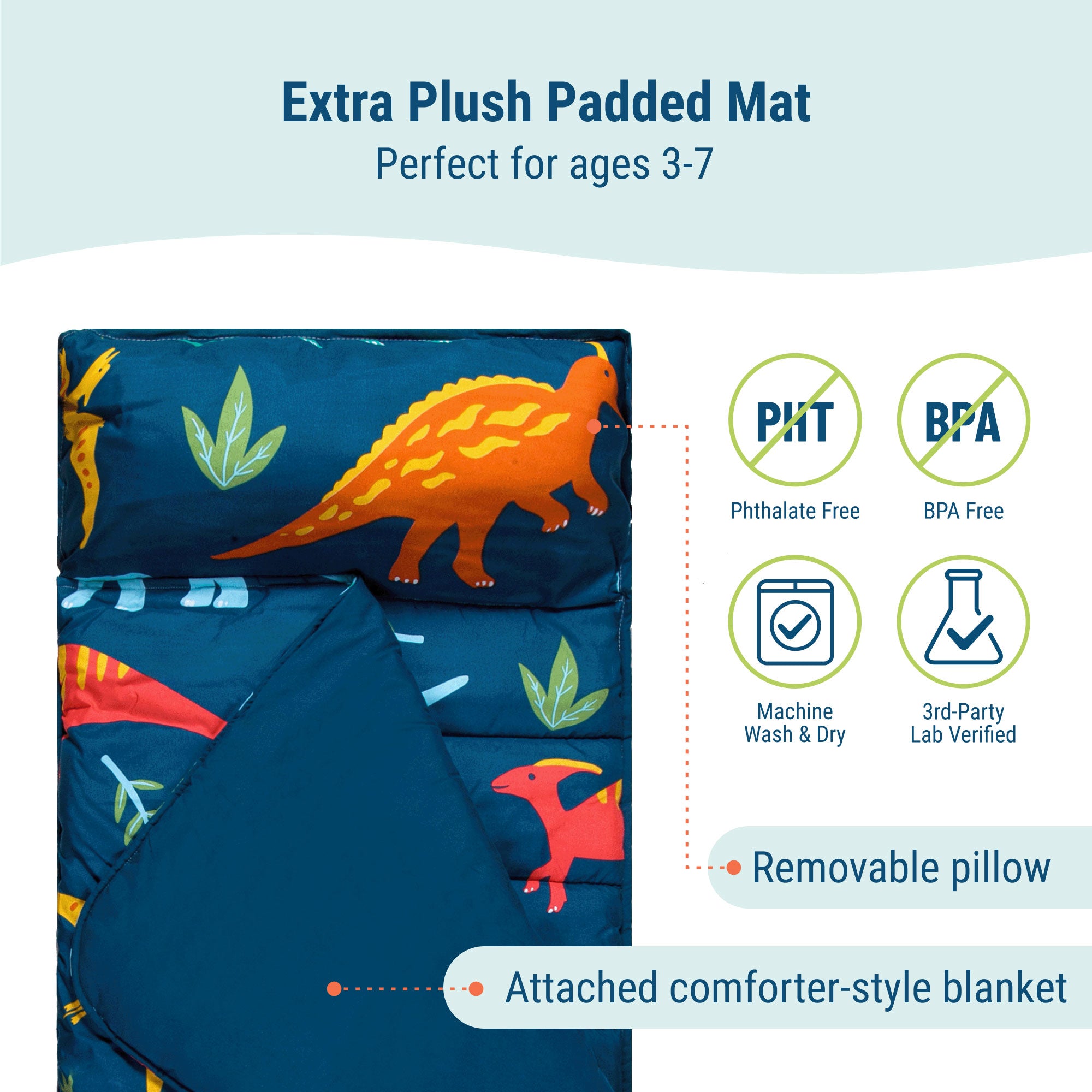 Jurassic Dinosaurs Microfiber Kids Nap Mat