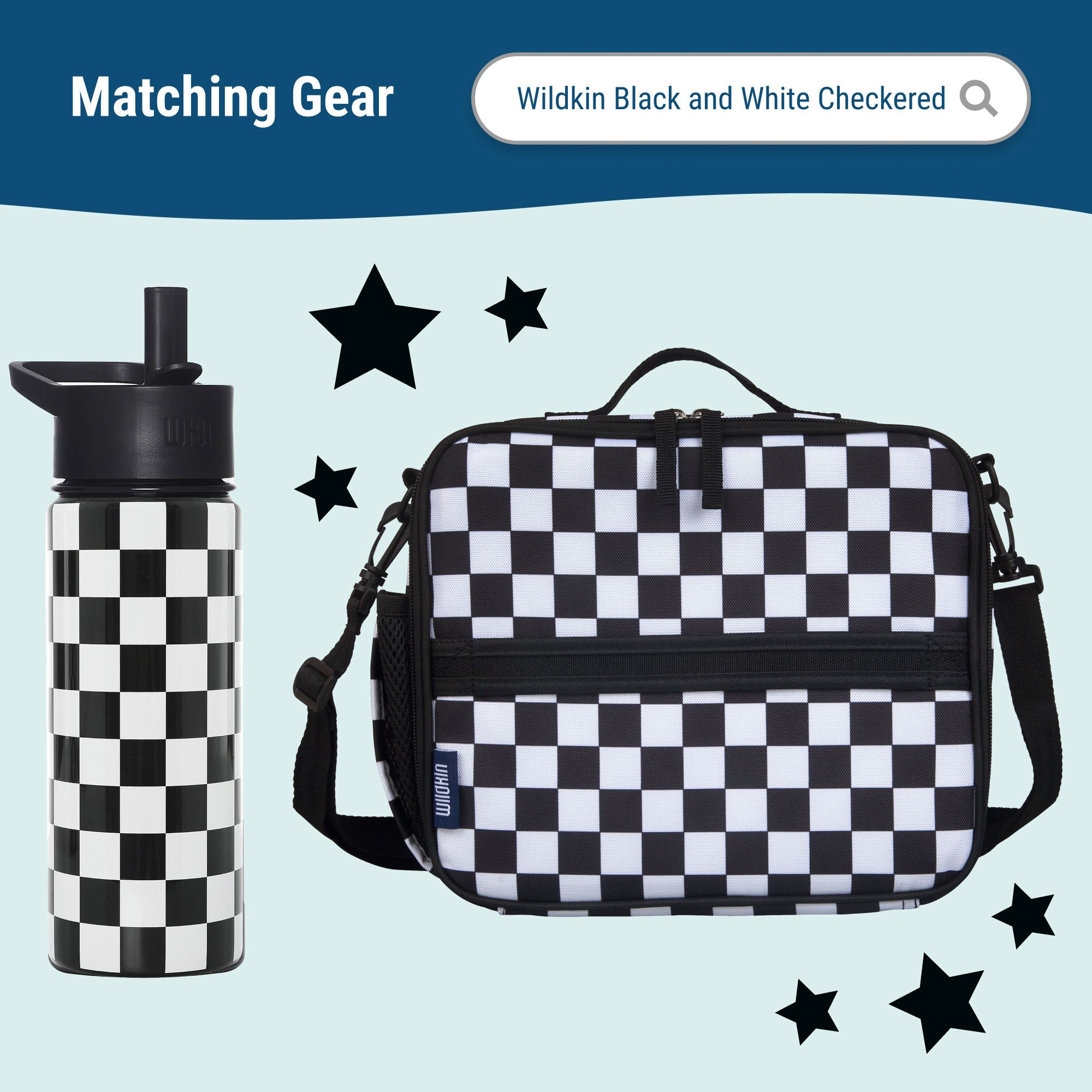 Black and White Checkered ECO rPET Next Gen Backpack - 15 Inch / 12L