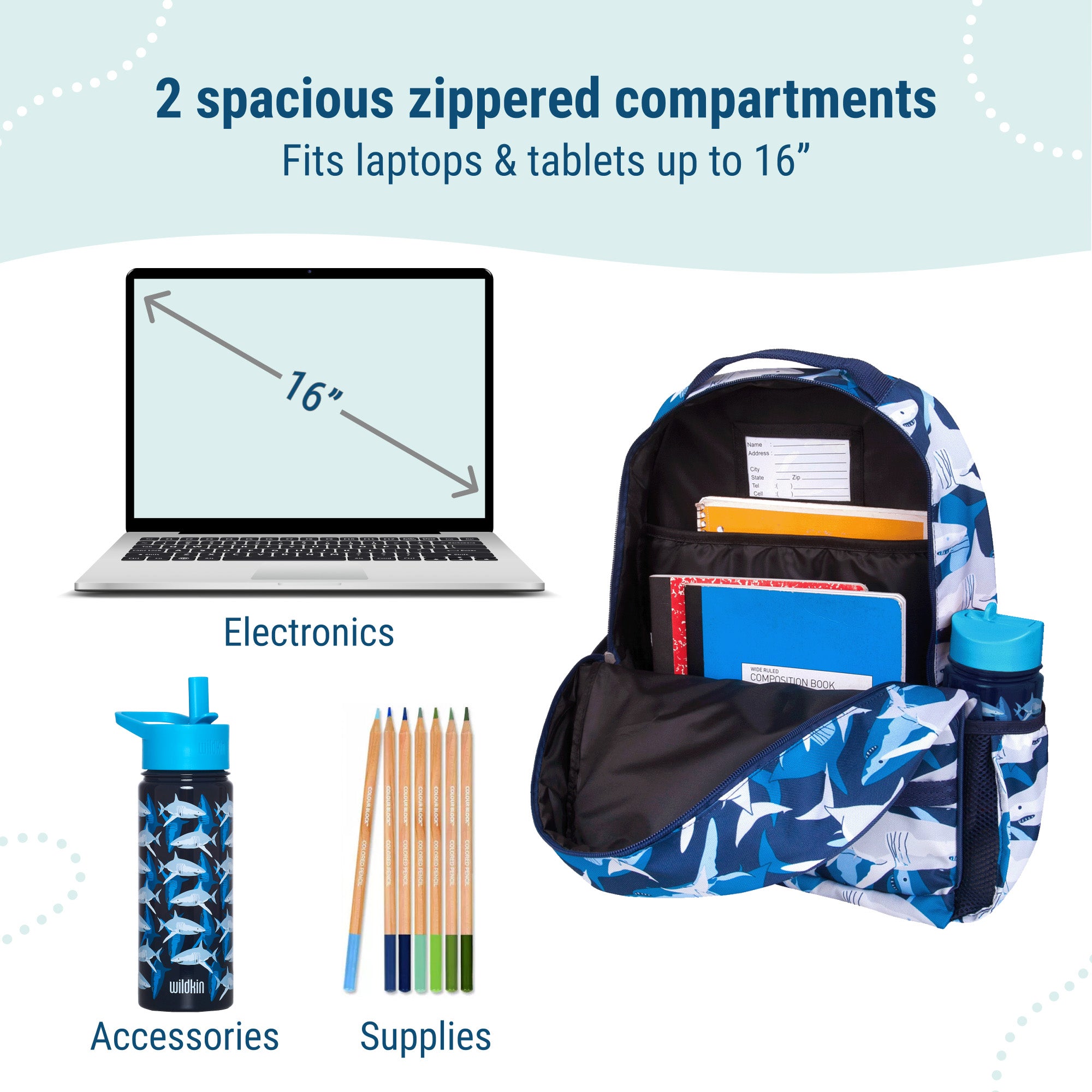 Sharks ECO rPET Next Gen Backpack - 17 Inch / 18L