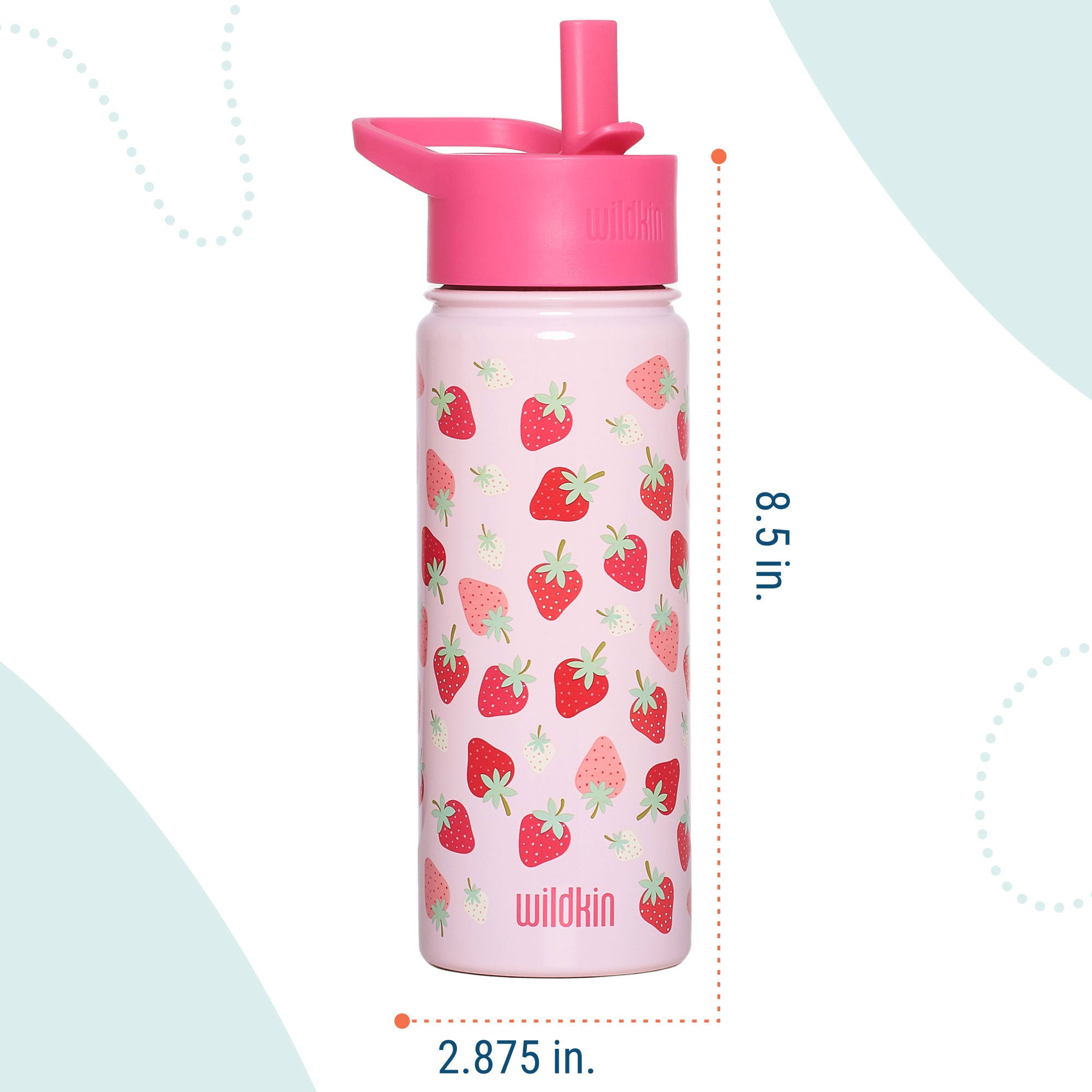 Strawberry Patch Steel Water Bottle