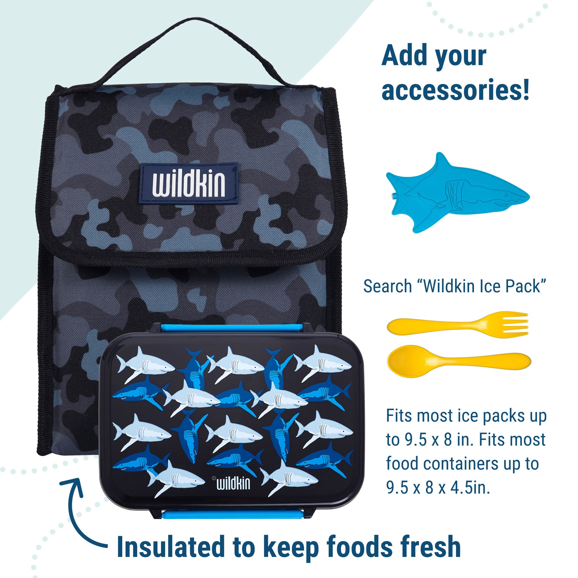 Black Camo Lunch Bag