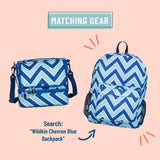 Chevron Blue Two Compartment Lunch Bag