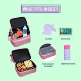 Pink Glitter Two Compartment Lunch Bag
