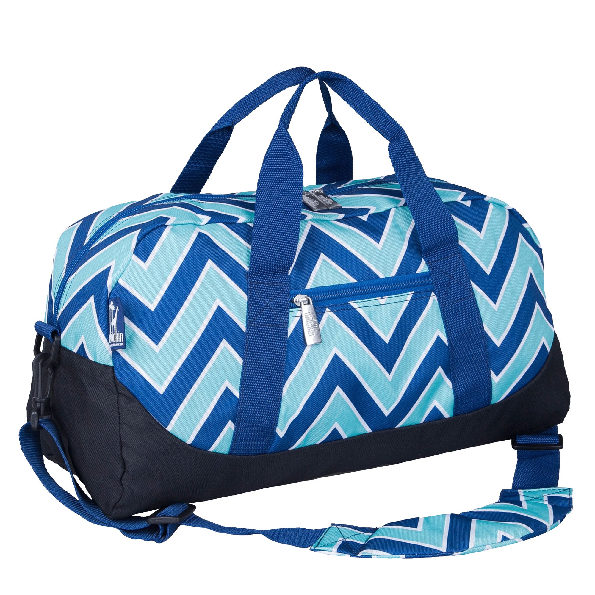 Chevron Blue Overnighter Duffel Bag