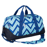 Chevron Blue Overnighter Duffel Bag