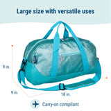 Blue Glitter Overnighter Duffel Bag