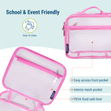 Clear w/ Pink Trim Lunch Box