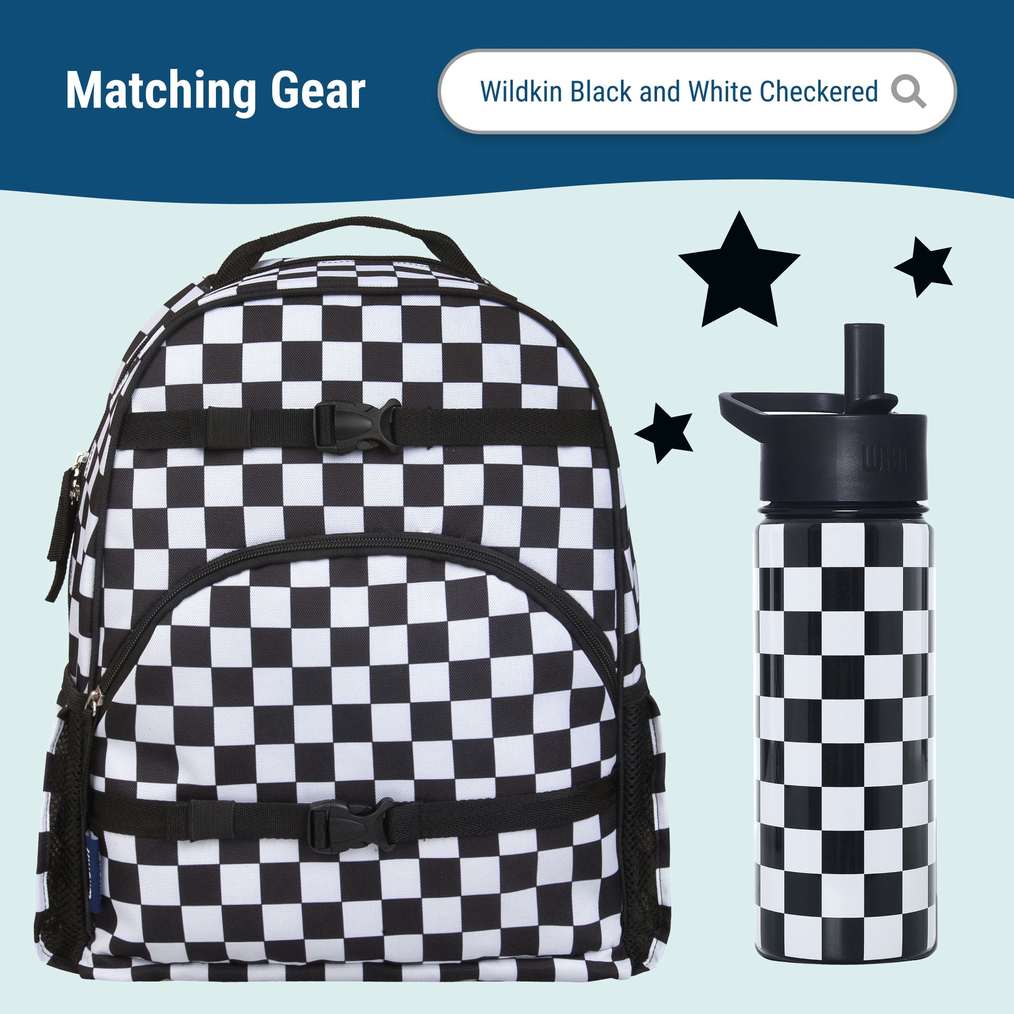 Black and White Checkered ECO Lunch Box