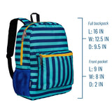 Blue Stripes 16 Inch Backpack