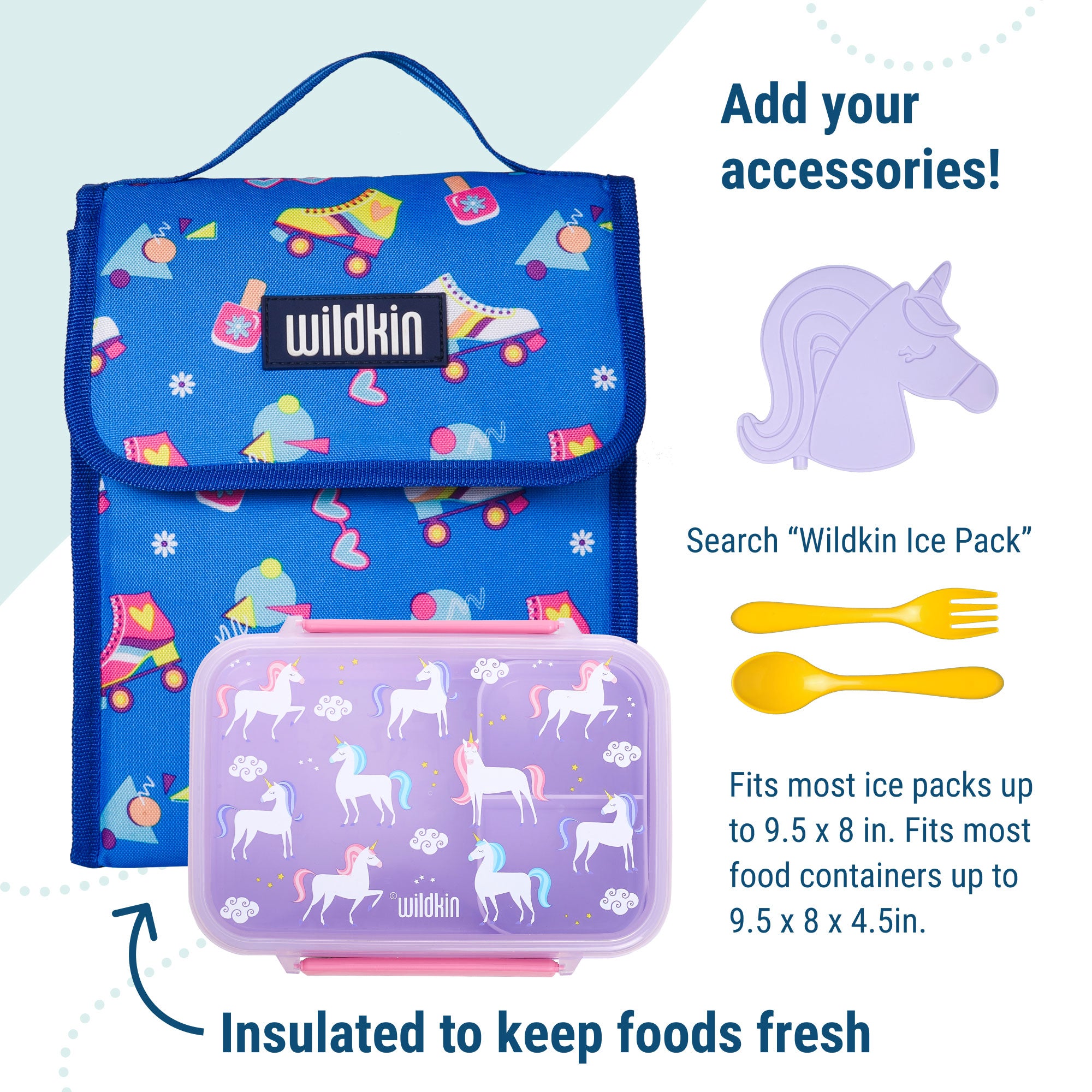 Rad Roller Skates Lunch Bag