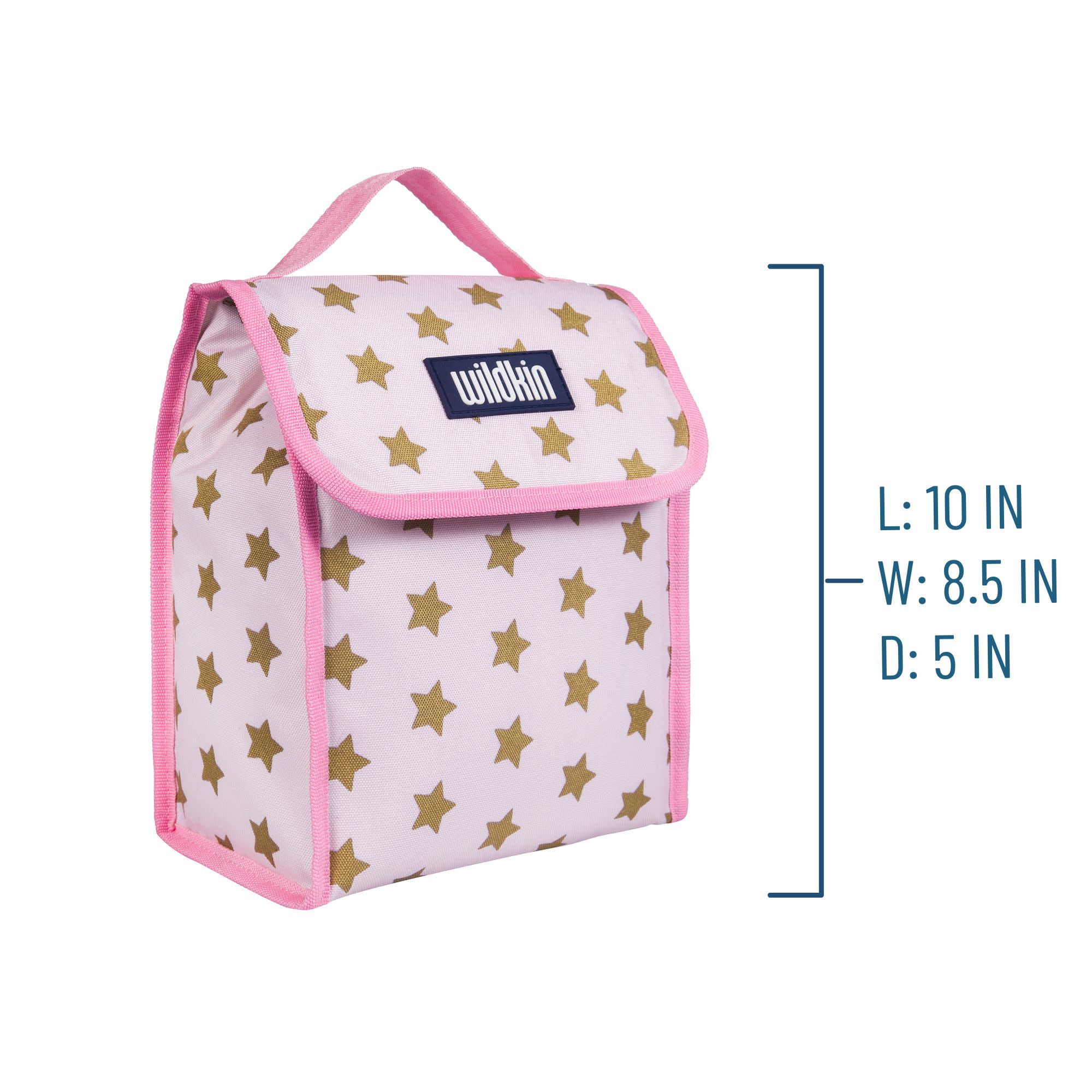 Pink and Gold Stars Lunch Bag