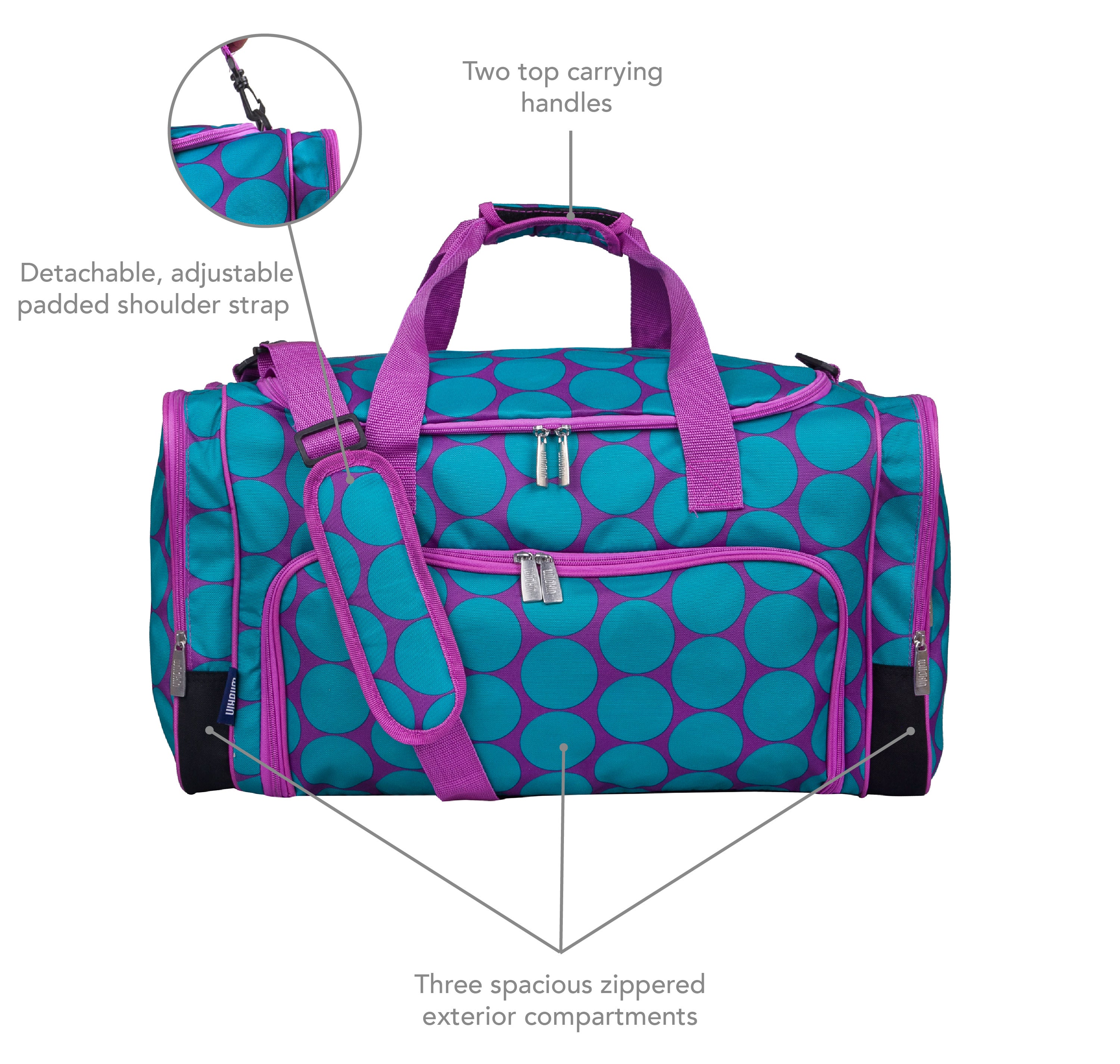 Big Dot Aqua Weekender Duffel Bag