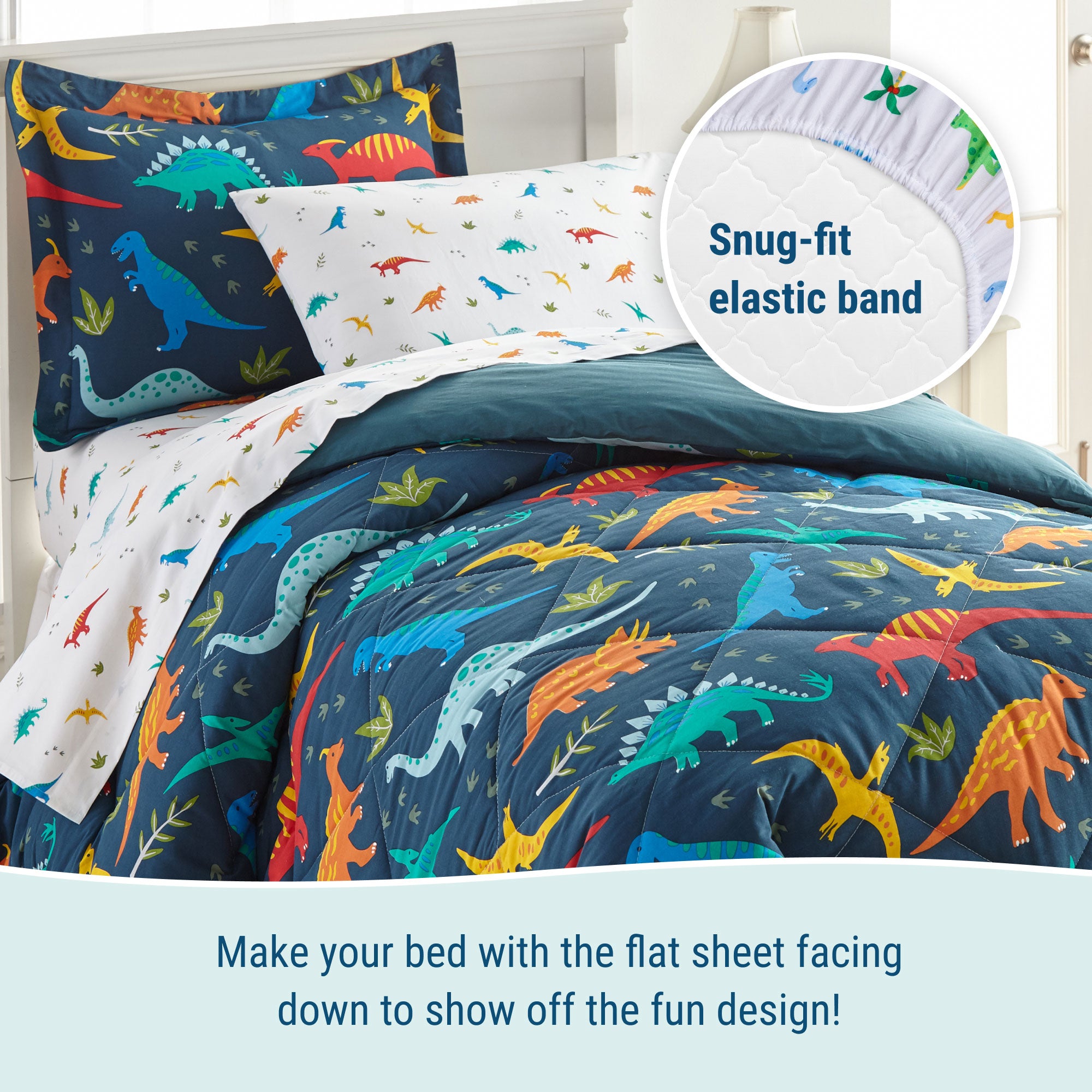 Jurassic Dinosaurs 5 pc Cotton Bed in a Bag - Twin