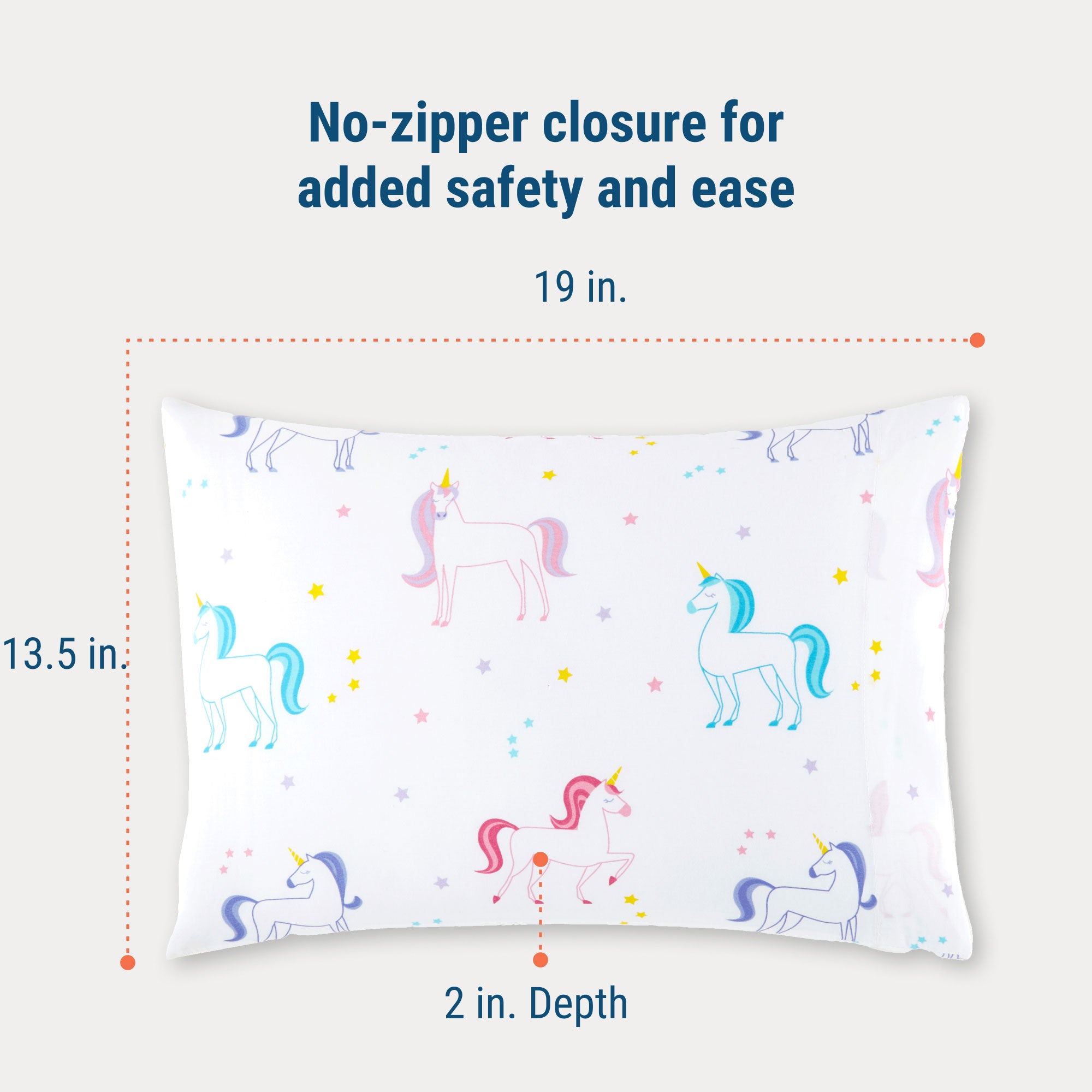 Unicorn 100% Cotton Percale Pillowcase
