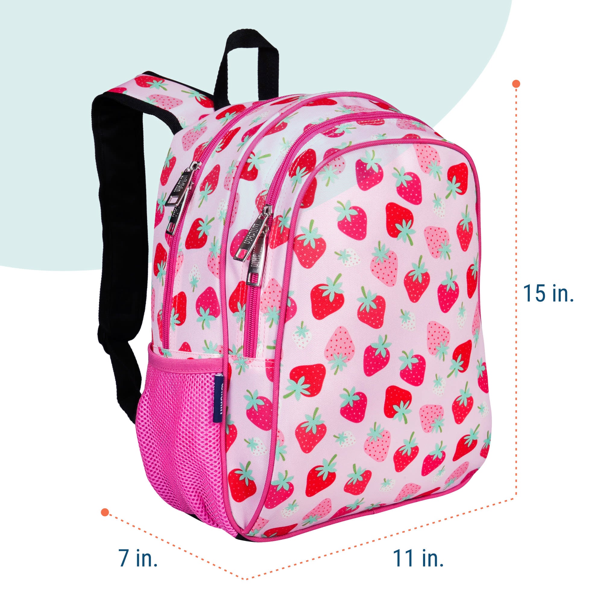 Strawberry Patch 15 Inch Backpack