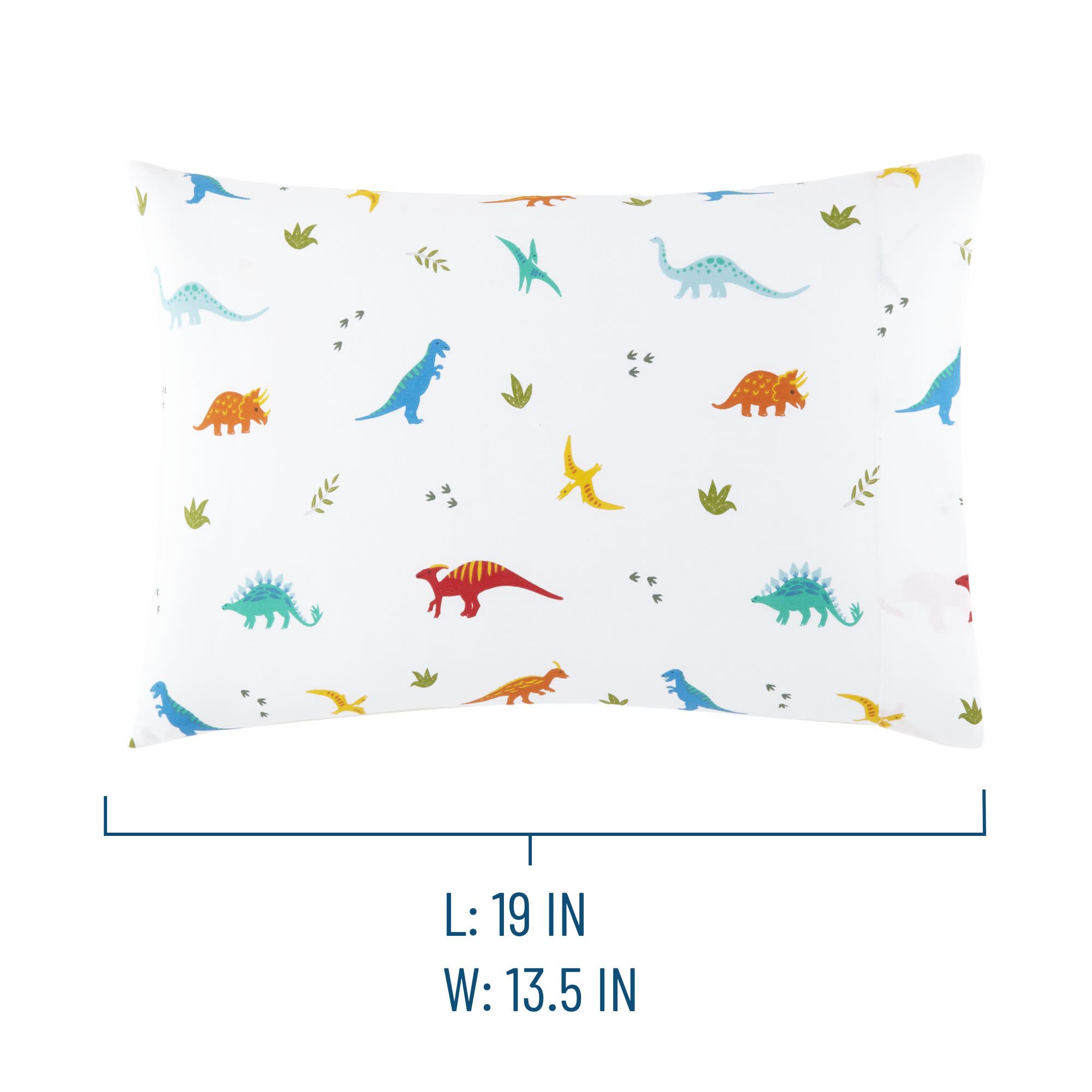 Jurassic Dinosaurs 100% Cotton Hypoallergenic Pillowcase - Toddler