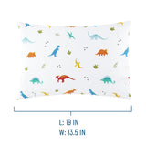 Jurassic Dinosaurs 100% Cotton Hypoallergenic Pillowcase - Toddler