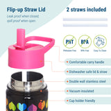 Rainbow Hearts Steel Water Bottle