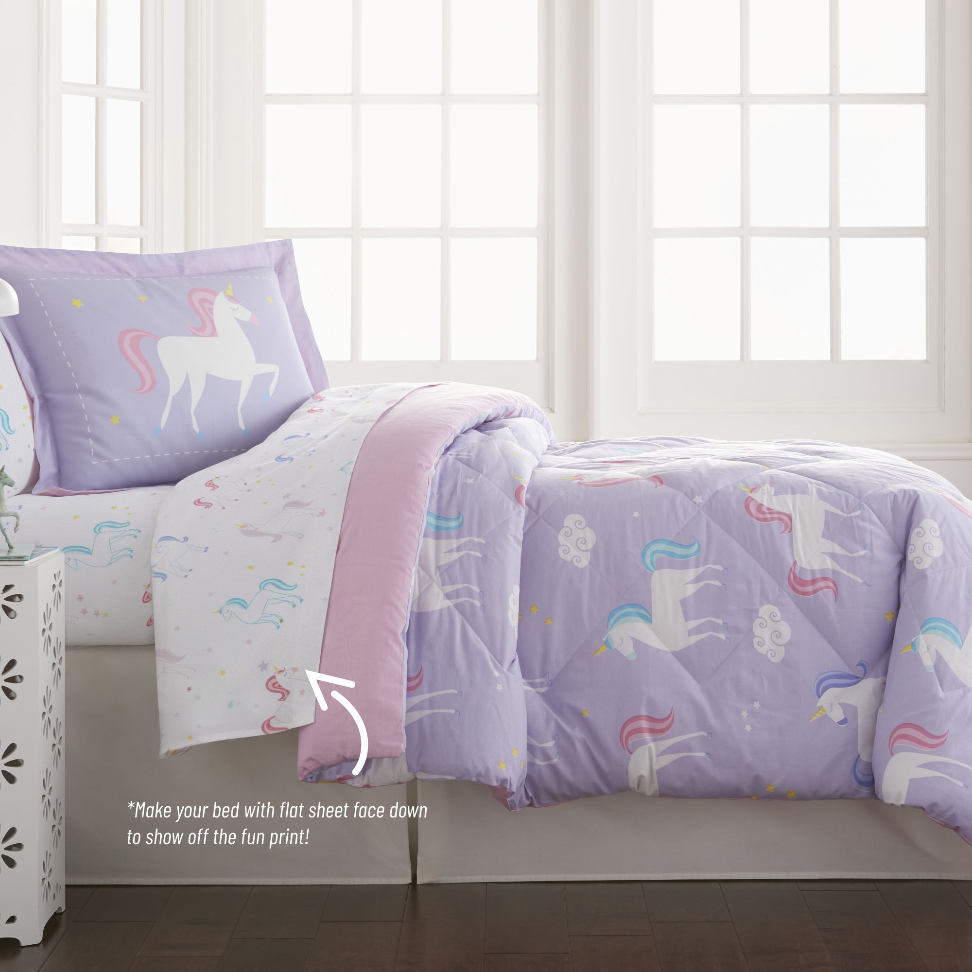 Unicorn 100% Cotton Percale Sheet Set