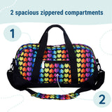 Rainbow Hearts Overnighter Duffel Bag