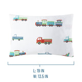 Transportation 100% Cotton Hypoallergenic Pillowcase - Toddler