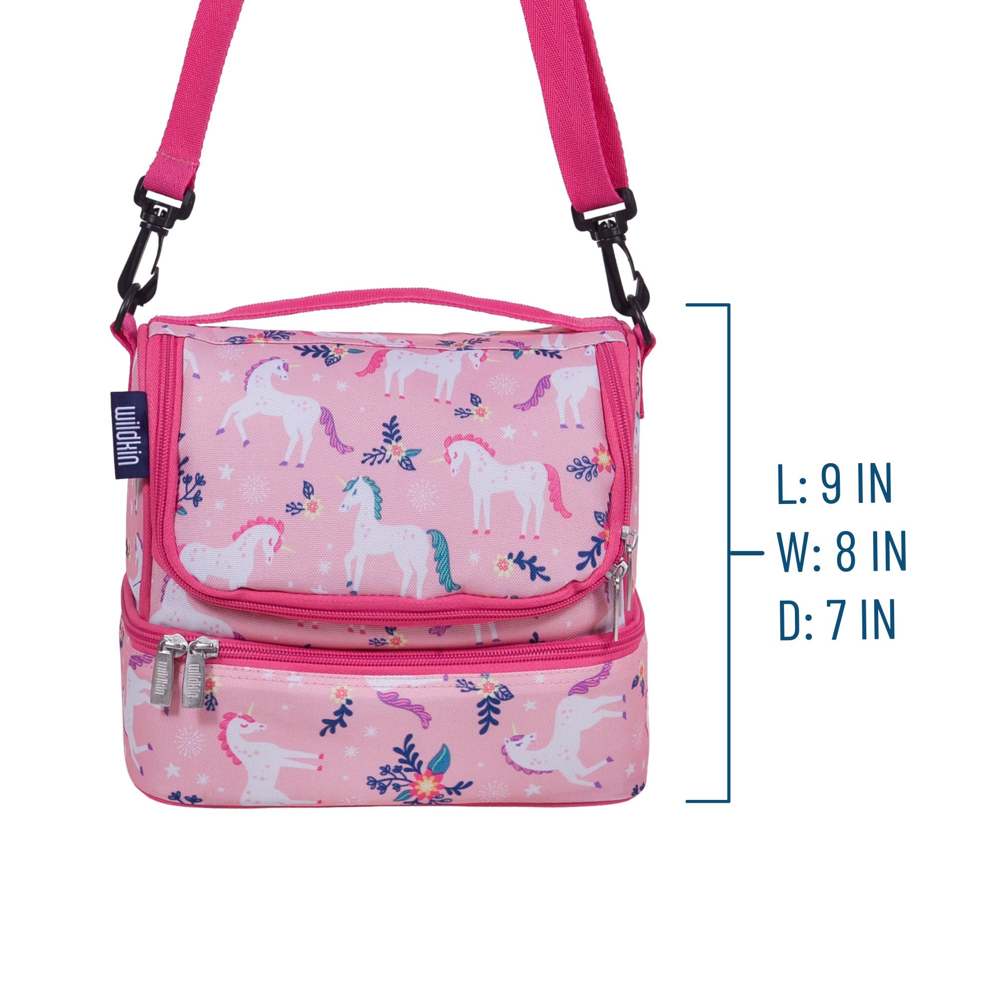 Wildkin Two Compartment Lunch Bag | Kids Lunch Bags - Magical Unicorns