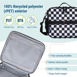 Black and White Checkered ECO rPET Next Gen Lunch Box