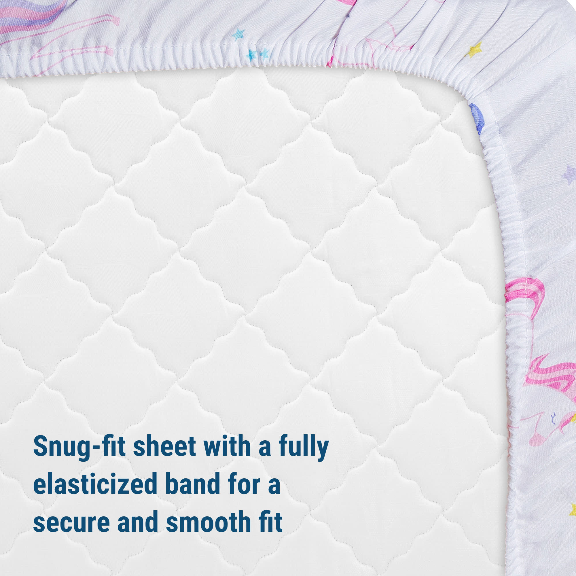 Unicorn Microfiber Fitted Crib Sheet