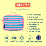 Pink Stripes Lunch Box