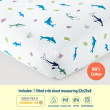 Shark Attack 100% Cotton Fitted Crib Sheet