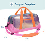 Orange Shimmer Overnighter Duffel Bag