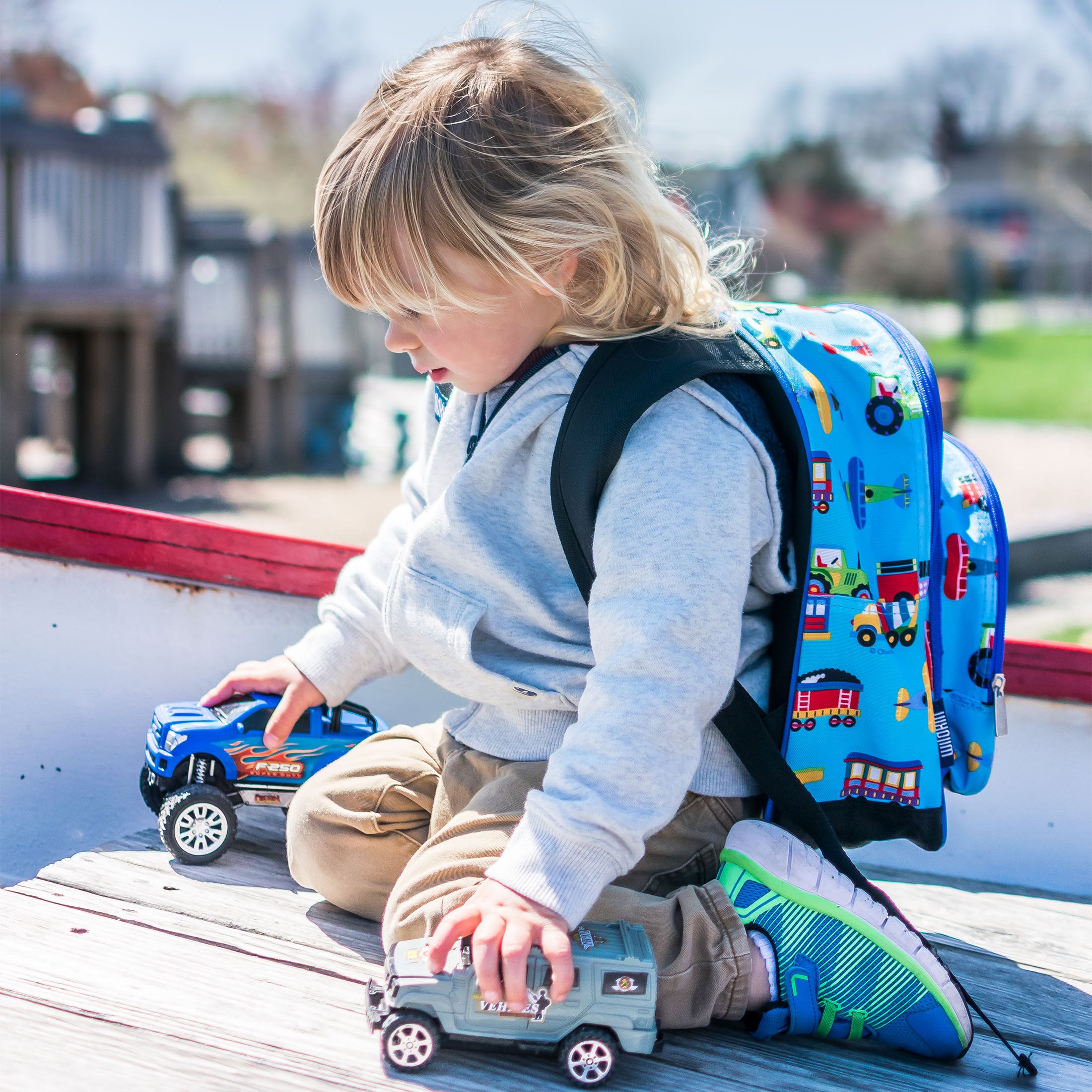 Trains, Planes & Trucks 12 Inch Backpack