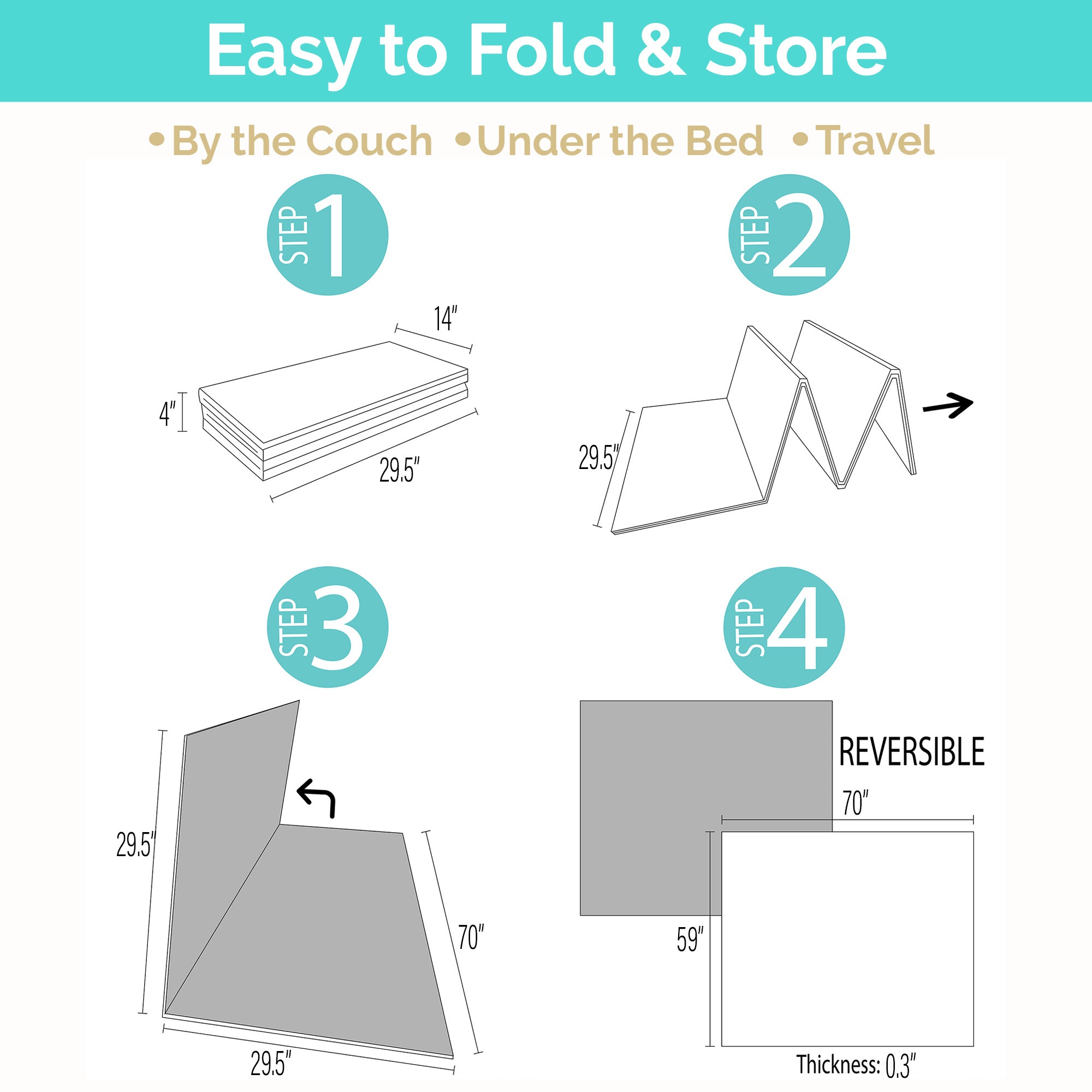 Large Play Mat - Tiny Dinos