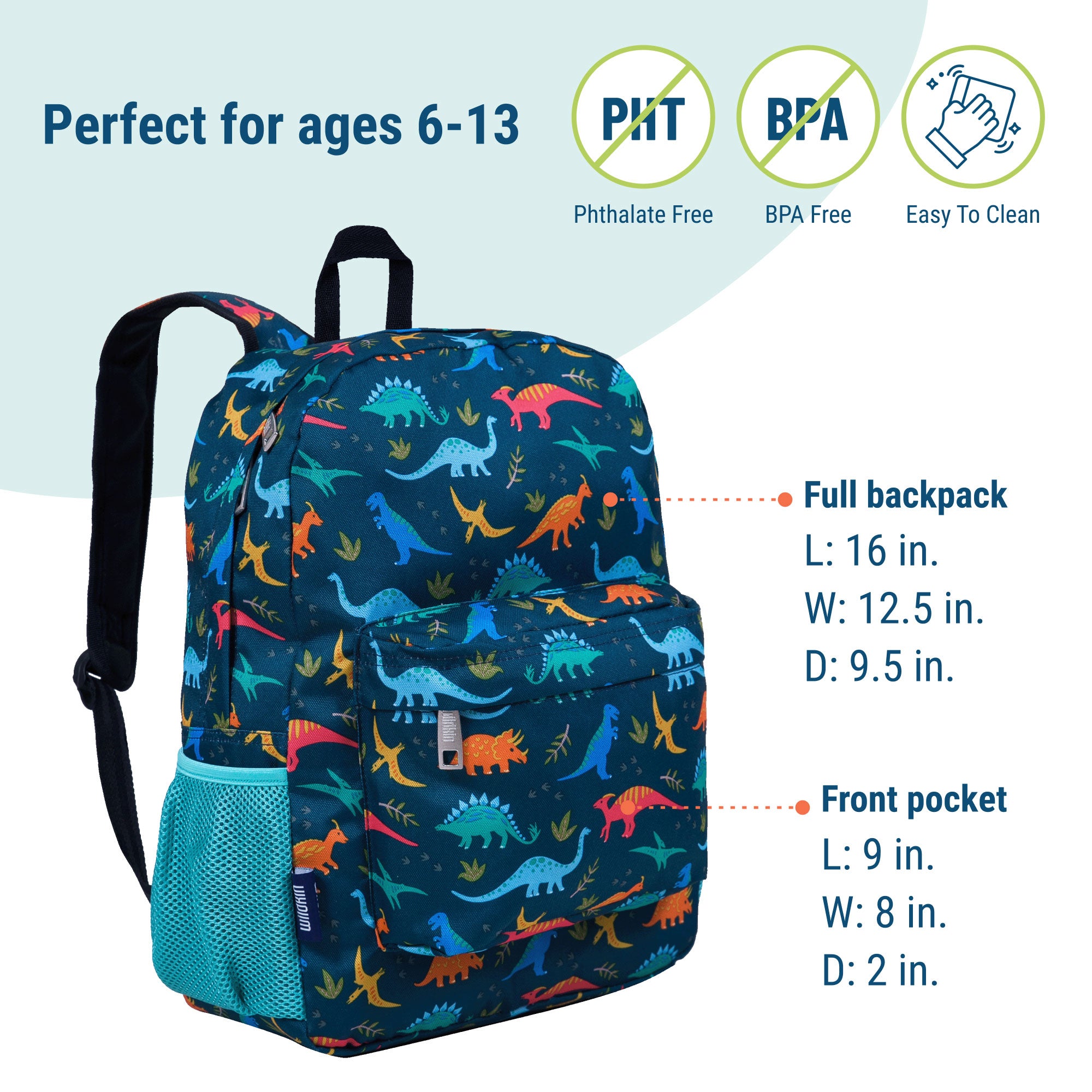 Jurassic Dinosaurs 16 inch Backpack