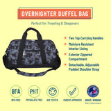 Black Camo Overnighter Duffel Bag