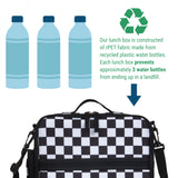 Black and White Checkered ECO Lunch Box