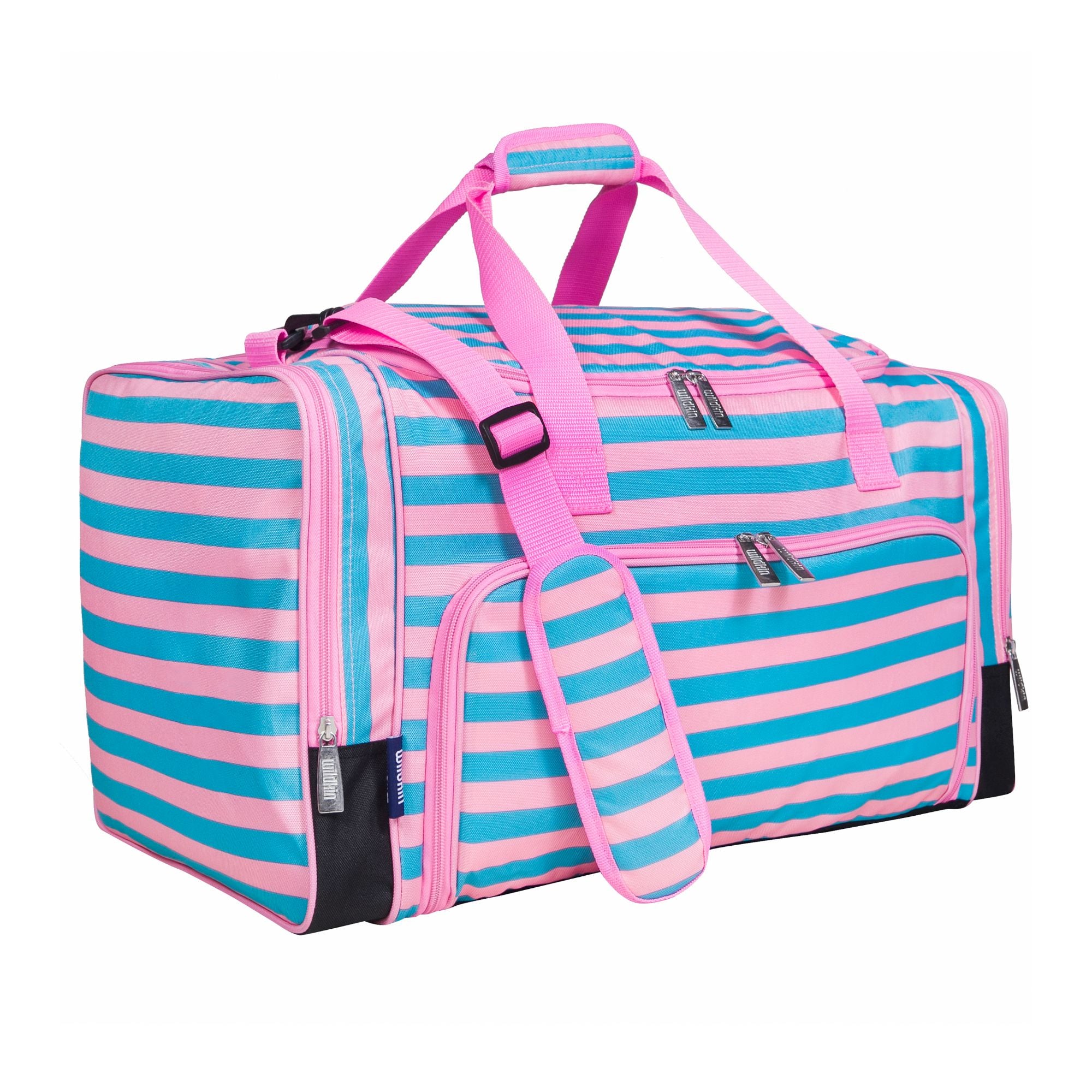 Pink Stripes Weekender Duffel Bag