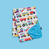 Trains, Planes & Trucks Plush Baby Blanket