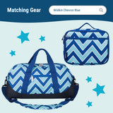 Chevron Blue 17 Inch Backpack