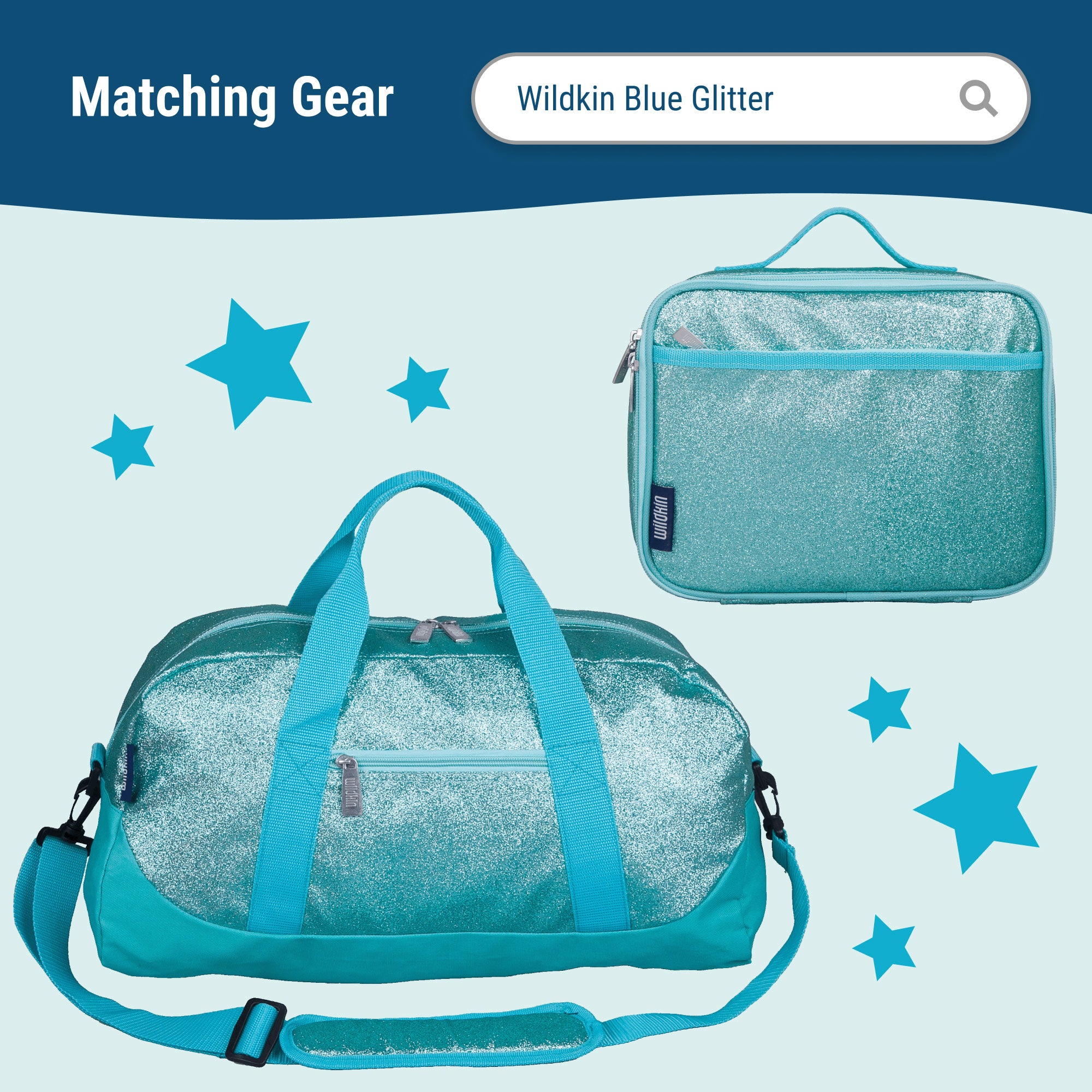 Blue Glitter Backpack