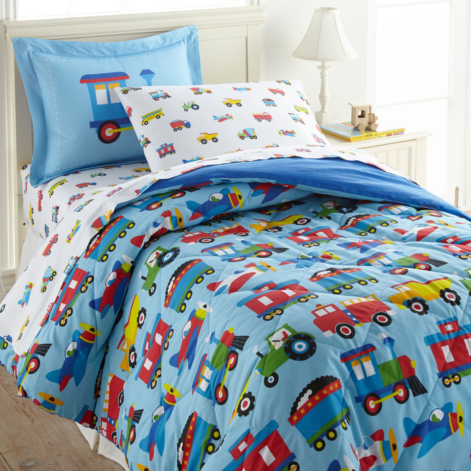 Trains, Planes & Trucks 100% Cotton Pillowcase - Standard