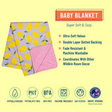 Lilac Lemonade Plush Baby Blanket
