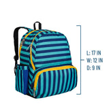 Blue Stripes 17 Inch Backpack