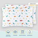 Jurassic Dinosaurs 100% Cotton Flannel Pillow Cases - 2 pack