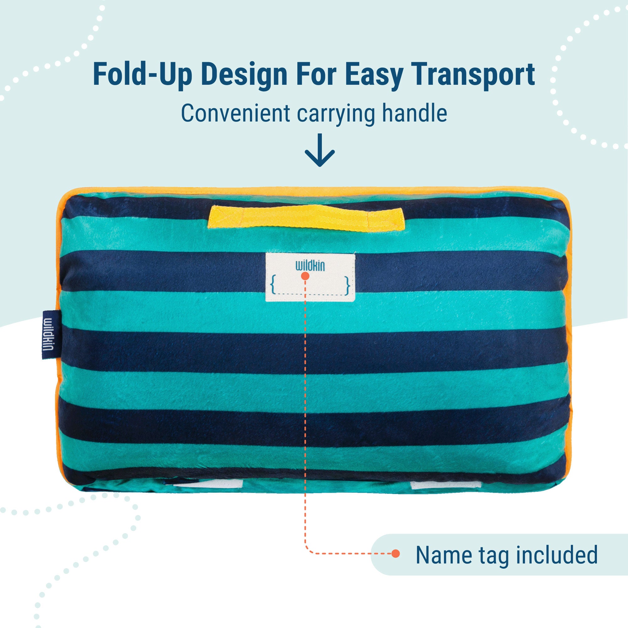 Blue Stripes Plush Nap Mat