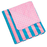 Pink Stripes Plush Baby Blanket