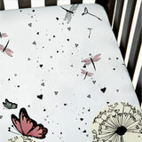 100% Cotton Fitted Crib Sheet - Dandelion Dreams