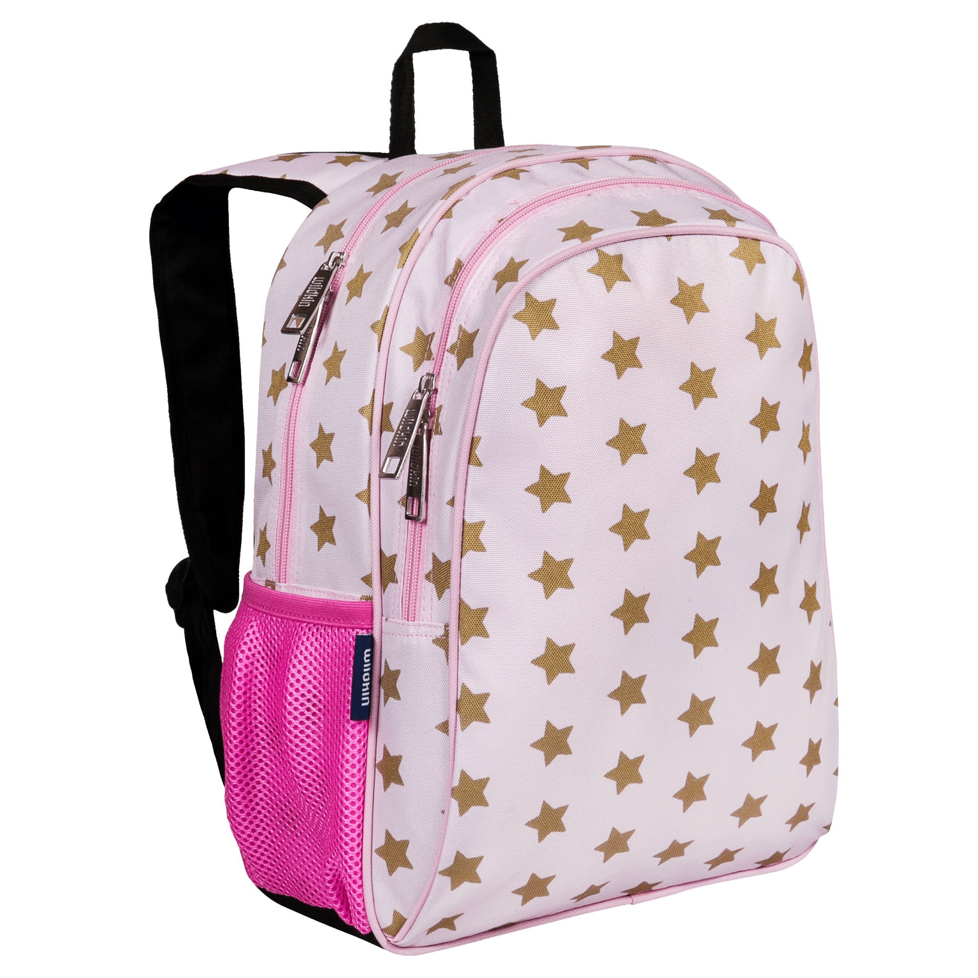 Pink and Gold Stars 15 Inch Backpack