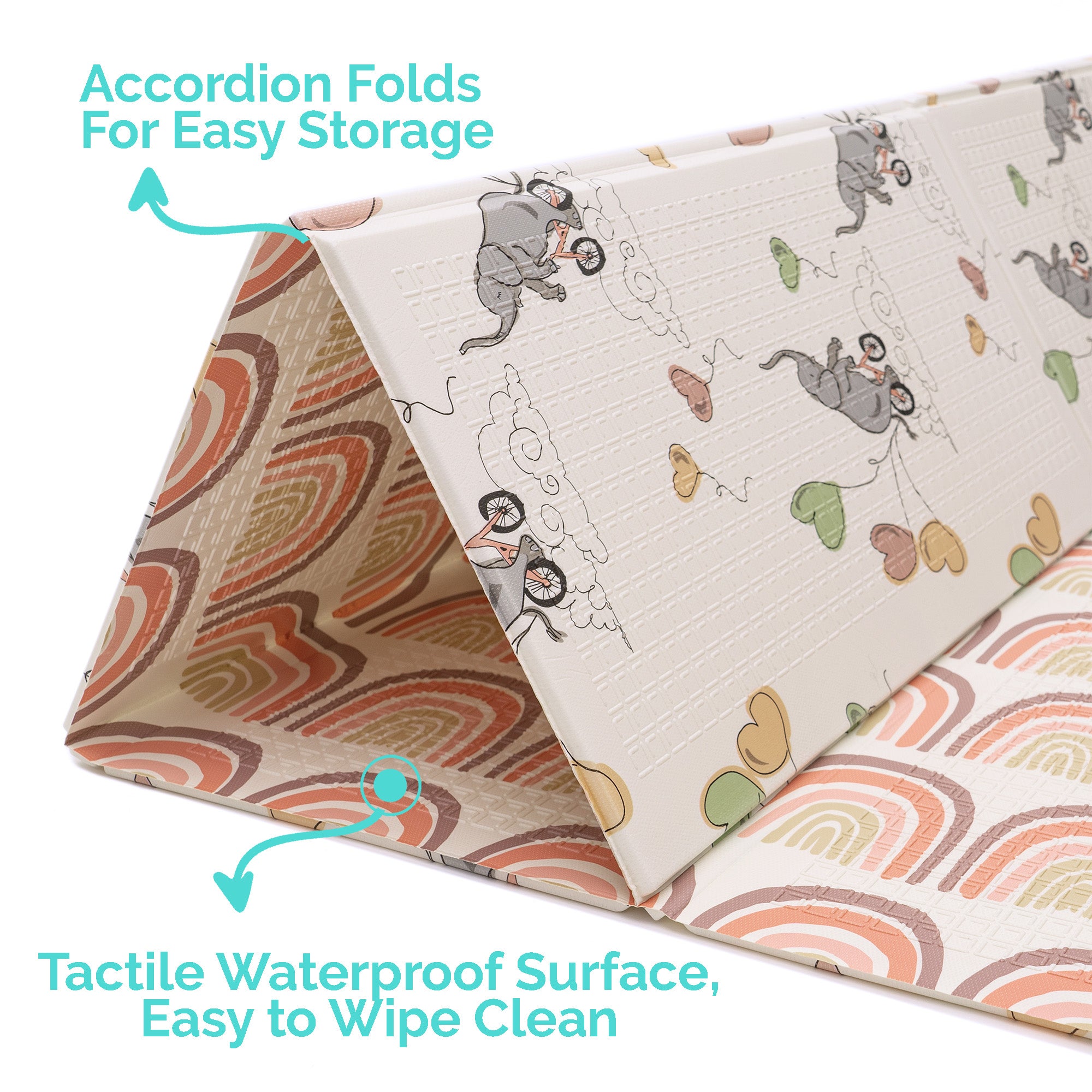 Large Play Mat - Elephant & Rainbow